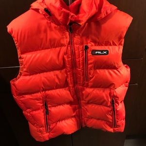 Like new RLX Ralph Lauren Orange Down Vest